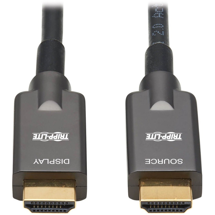 Eaton Tripp Lite Series High-Speed Armored HDMI Fiber Active Optical Cable (AOC) - 4K @ 60 Hz, HDR, 4:4:4, M/M, Black, 10 m (33 ft.)