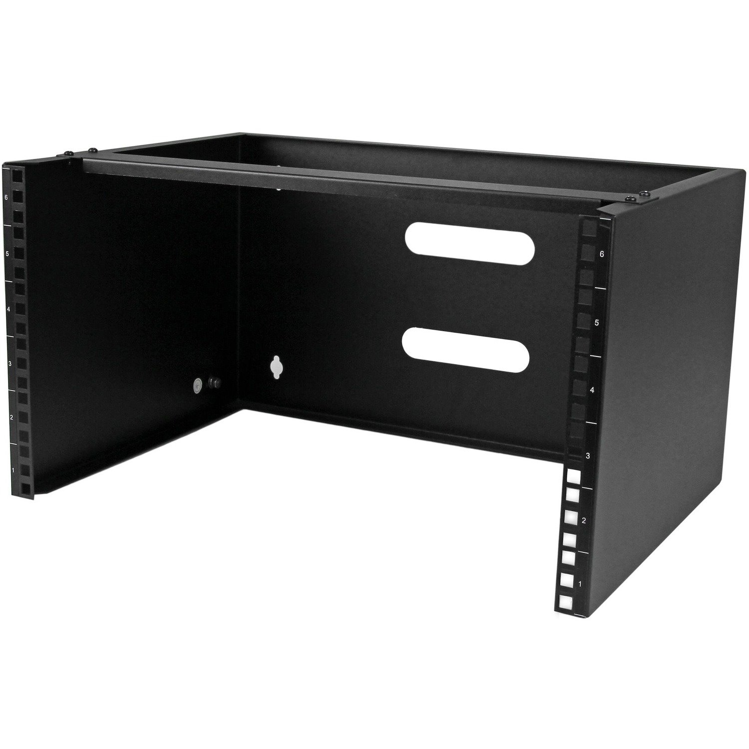 StarTech.com 6U Wall Mount Rack, 14in Deep, 19 inch Wall Mount Network Rack, Wall Mounting Patch Panel Bracket for Switch/IT Equipment