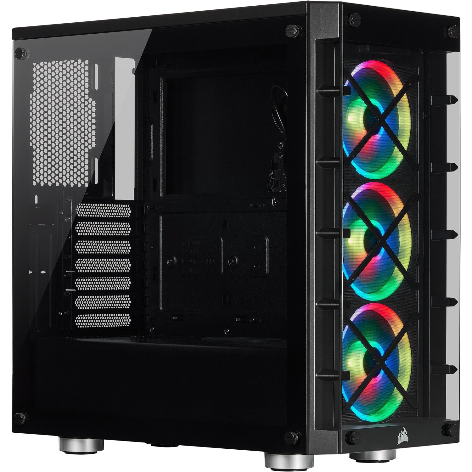 Corsair iCUE 465X RGB Computer Case - Mini ITX, Micro ATX, ATX Motherboard Supported - Mid-tower - Steel, Tempered Glass - Black