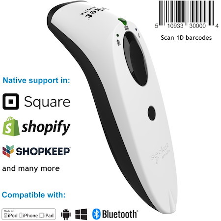 SocketScan® S730, 1D Laser Barcode Scanner, White