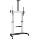 Manhattan TV & Monitor Mount, Trolley Stand, 1 screen, Screen Sizes: 60-100" , Silver/Black, VESA 200x200 to 800x600mm, Max 100kg, Height adjustable 1200 to 1685mm, Camera and AV shelves, Aluminium, LFD, Lifetime Warranty