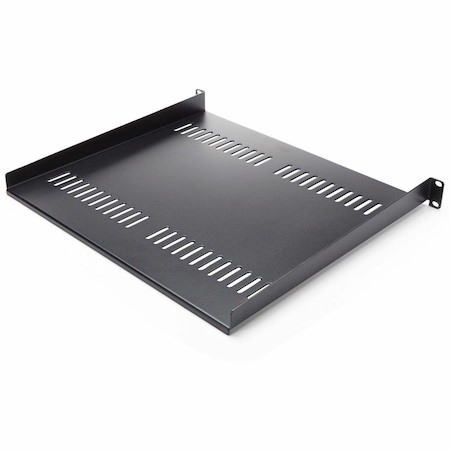 StarTech.com 1U Server Rack Cabinet Shelf - Fixed 16" Deep Cantilever Rackmount Tray for 19" Data/AV/Network Enclosure w/Cage Nuts, Screws
