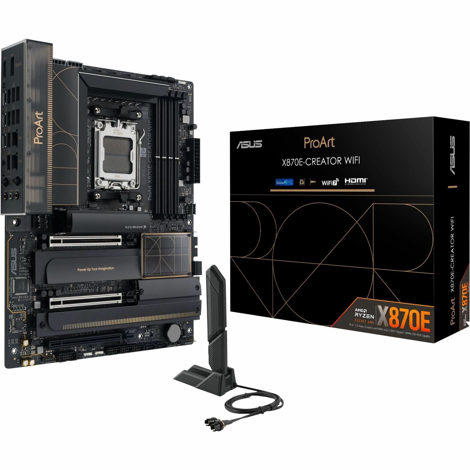 Asus ProArt ProArt X870E-CREATOR WIFI Gaming Desktop Motherboard - AMD X870E Chipset - Socket AM5 - ATX
