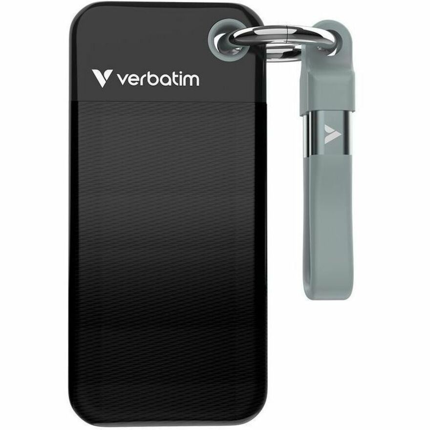 Verbatim Pocket 512 GB Portable Rugged Solid State Drive - External - Black, Gray