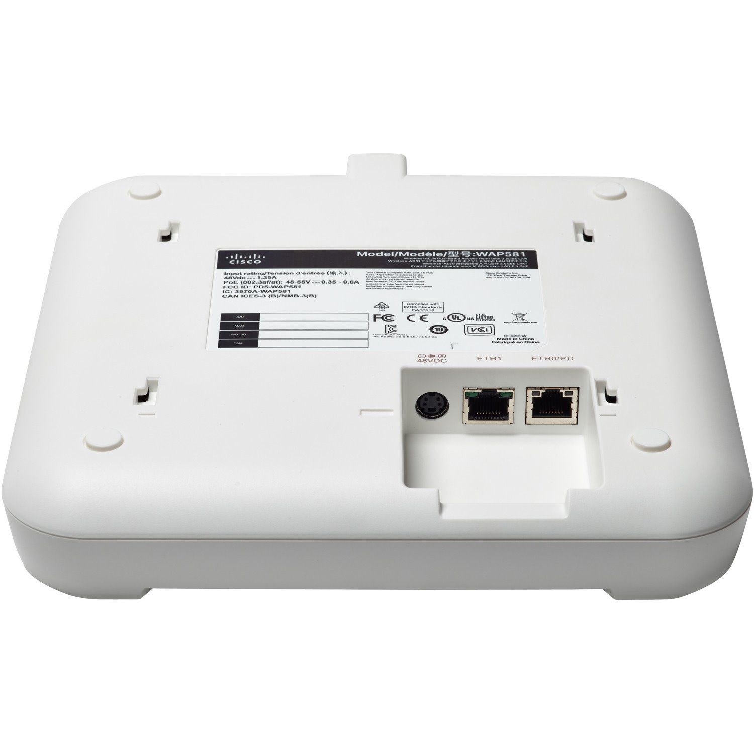 Cisco WAP581 IEEE 802.11ac 2.80 Gbit/s Wireless Access Point