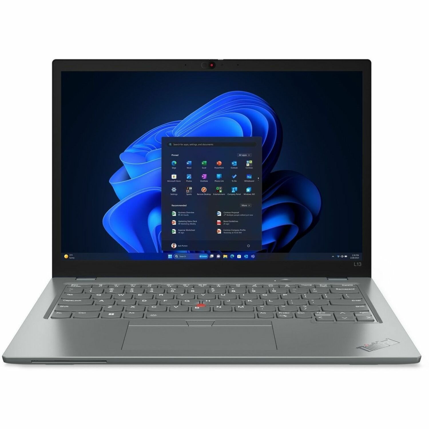 Lenovo ThinkPad L13 Gen 5 21LNS05P00 13.3" Touchscreen Convertible 2 in 1 Notebook - WUXGA - Intel Core Ultra 5 125U - vPro Technology - 16 GB - 256 GB SSD - English (US) Keyboard - Grey