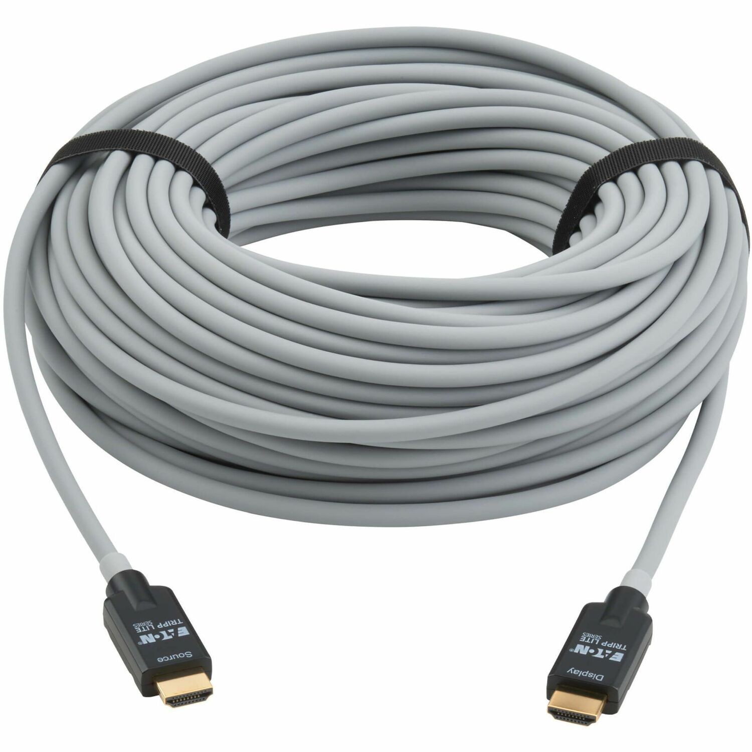 Eaton Tripp Lite series High-Speed Armored HDMI Fiber Active Optical Cable HDMI 2.1 8K 60 Hz 48 Gbps HDR M/M Black 50M