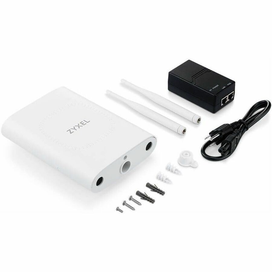 ZYXEL NebulaFlex NWA55BE dual band Wi-Fi 7 IEEE 802.11 a/b/g/n/ac/ax/be 5,10 Gbit/s Draadloos toegangspunt - Outdoor - Ja - Wit - TAA Compliant