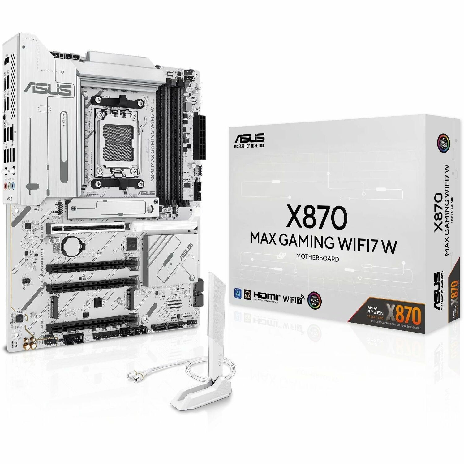 Asus X870 MAX GAMING WIFI7 W Gaming Desktop Motherboard - AMD X870 Chipset - Socket AM5 - ATX