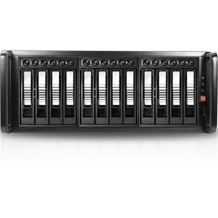 RAIDage JAGE412HDSL Drive Enclosure 12Gb/s SAS, SATA/600 - Mini-SAS HD Host Interface - 4U Rack-mountable - Black, Silver