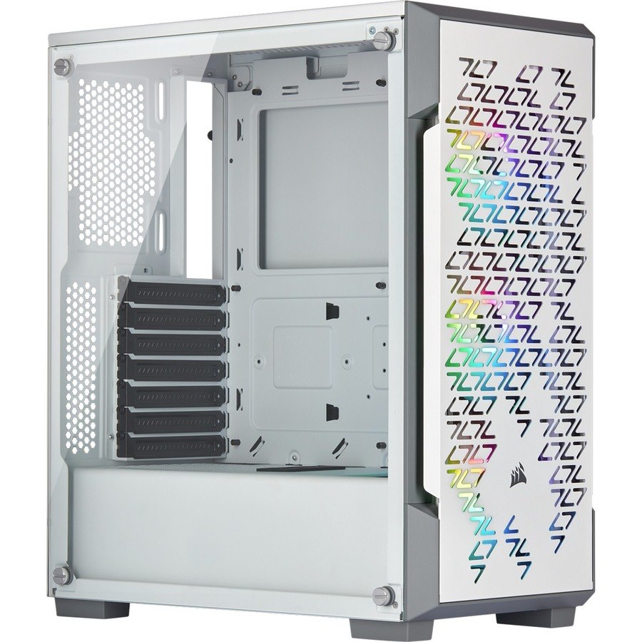 Corsair iCUE 220T RGB Computer Case - Mini ITX, ATX Motherboard Supported - Mid-tower - Steel, Tempered Glass - White