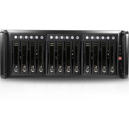 RAIDage JAGE412HDBK Drive Enclosure 12Gb/s SAS, SATA/600 - Mini-SAS HD Host Interface - 4U Rack-mountable - Black