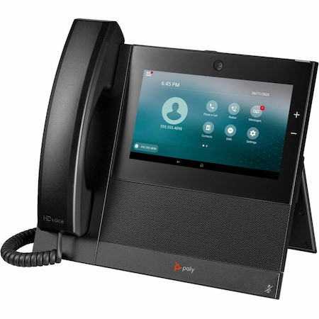 Poly CCX 700 IP Phone - Corded - Corded/Cordless - Wi-Fi, Bluetooth - Built-in Camera - Desktop - Black