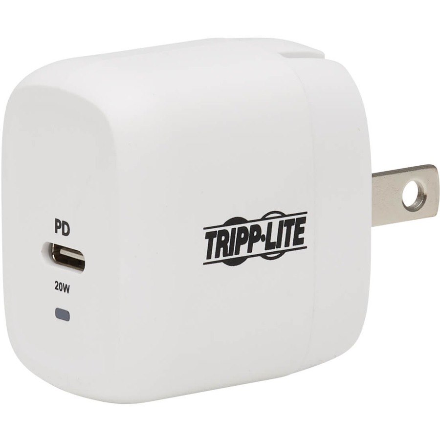 Eaton Tripp Lite Series Compact 1-Port USB-C Wall Charger - GaN Technology, 20W PD3.0 Charging, White