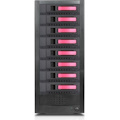 RAIDage JAGE9BT8HDRD-M1 Drive Enclosure 12Gb/s SAS, SATA/600 - Mini-SAS HD Host Interface Tower - Black, Red