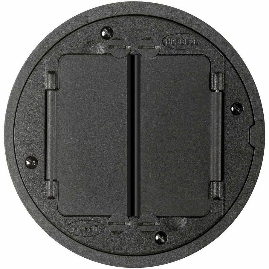 Hubbell Premise Wiring SystemOne Universal Cover Tile Flange Assembly, Black Powder Paint Finish