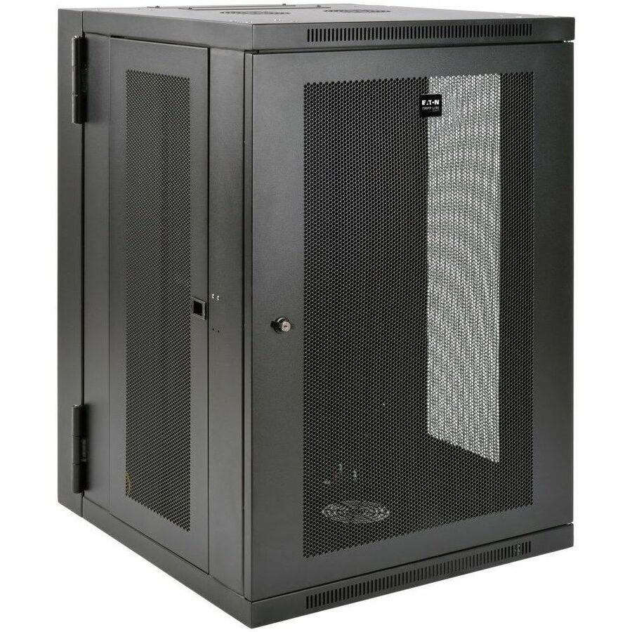 Eaton Tripp Lite Series SmartRack 18U UPS-Depth Wall-Mount Half-Height Rack Enclosure, Hinged Back