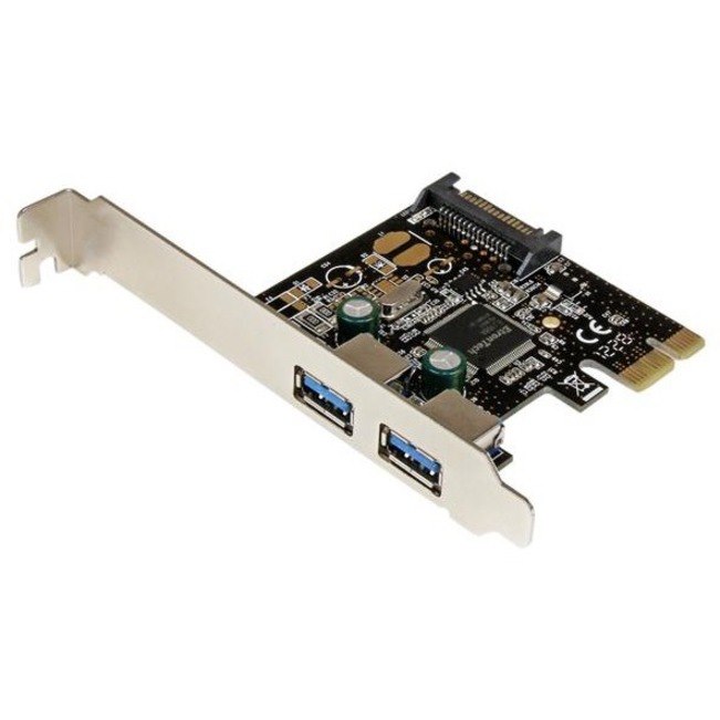 StarTech.com 2 Port PCI Express PCIe SuperSpeed USB 3.0 Controller Card w/ SATA Power - 5Gbps