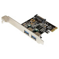 StarTech.com 2 Port PCI Express PCIe SuperSpeed USB 3.0 Controller Card w/ SATA Power - 5Gbps