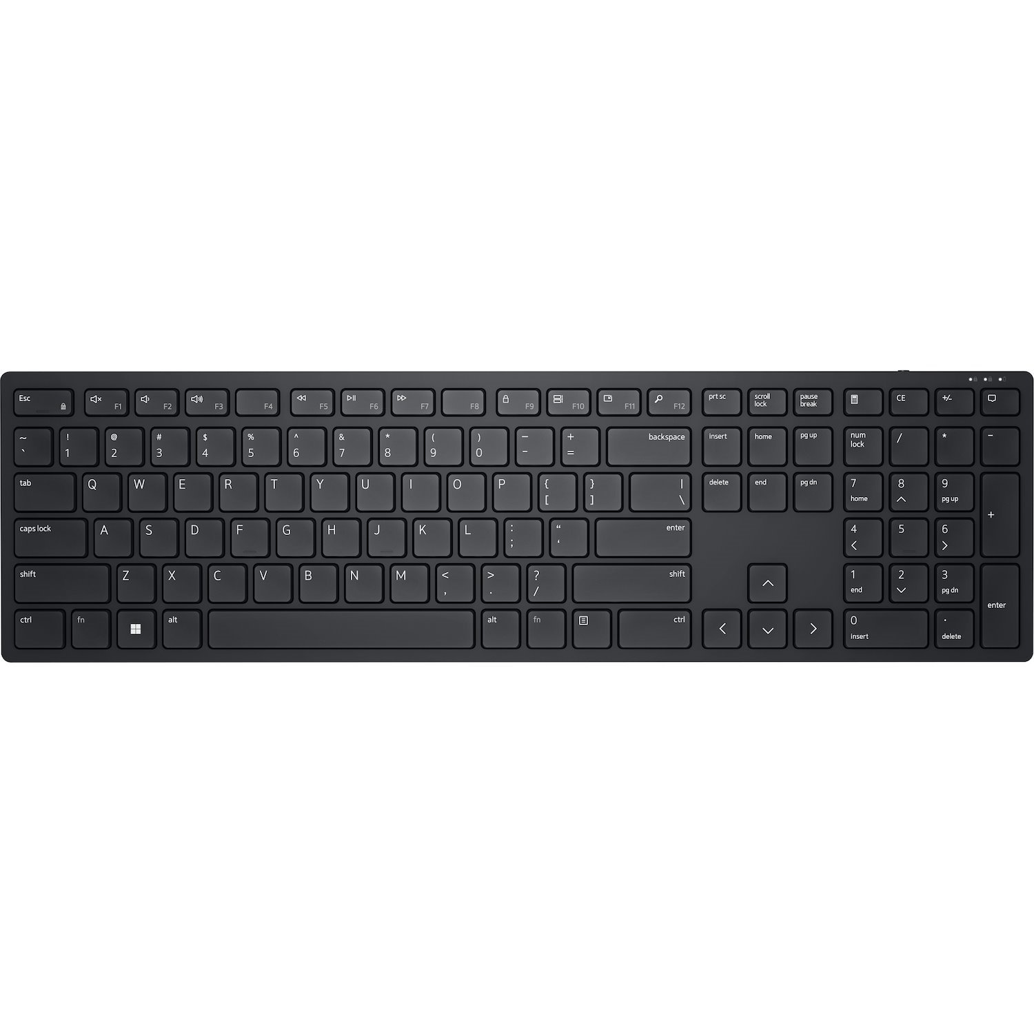 Dell KB500 Toetsenbord - Draadloos Verbinding - Engels (US) - QWERTY indeling - Zwart