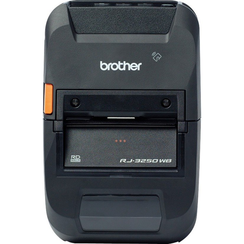 Brother RuggedJet RJ-3250WB-LCP Mobile Direct Thermal Printer - Monochrome - Portable - Label/Receipt Print - Ethernet - USB - Bluetooth - Wireless LAN - Black