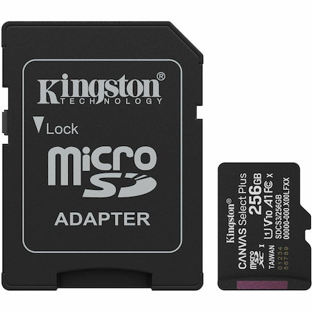 Kingston Canvas Select Plus 256 GB Class 10/UHS-I (U1) V10 microSDXC