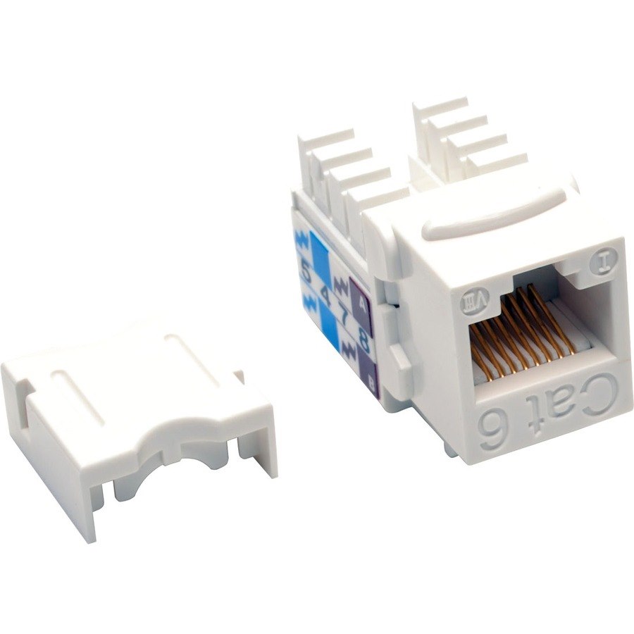 Eaton Tripp Lite Series Cat6/Cat5e 110 Style Punch Down Keystone Jack - White, TAA