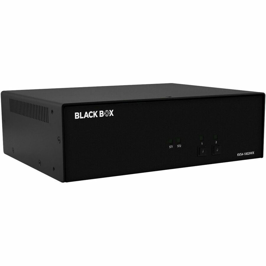 Black Box Secure KVM Switch, NIAP 4.0 Certified - 2-Port, Single-Monitor, FlexPort HDMI/DisplayPort, CAC