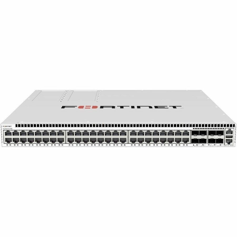 Fortinet FortiSwitch 600 FS-648F 48.0 Ports Manageable Ethernet Switch - 2.5 Gigabit Ethernet, 5 Gigabit Ethernet, 25 Gigabit Ethernet - 2.5GBase-T, 5GBase-T, 25GBase-X