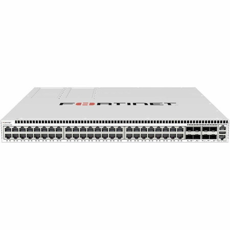 Fortinet FortiSwitch 600 FS-648F 48.0 Ports Manageable Ethernet Switch - 2.5 Gigabit Ethernet, 5 Gigabit Ethernet, 25 Gigabit Ethernet - 2.5GBase-T, 5GBase-T, 25GBase-X
