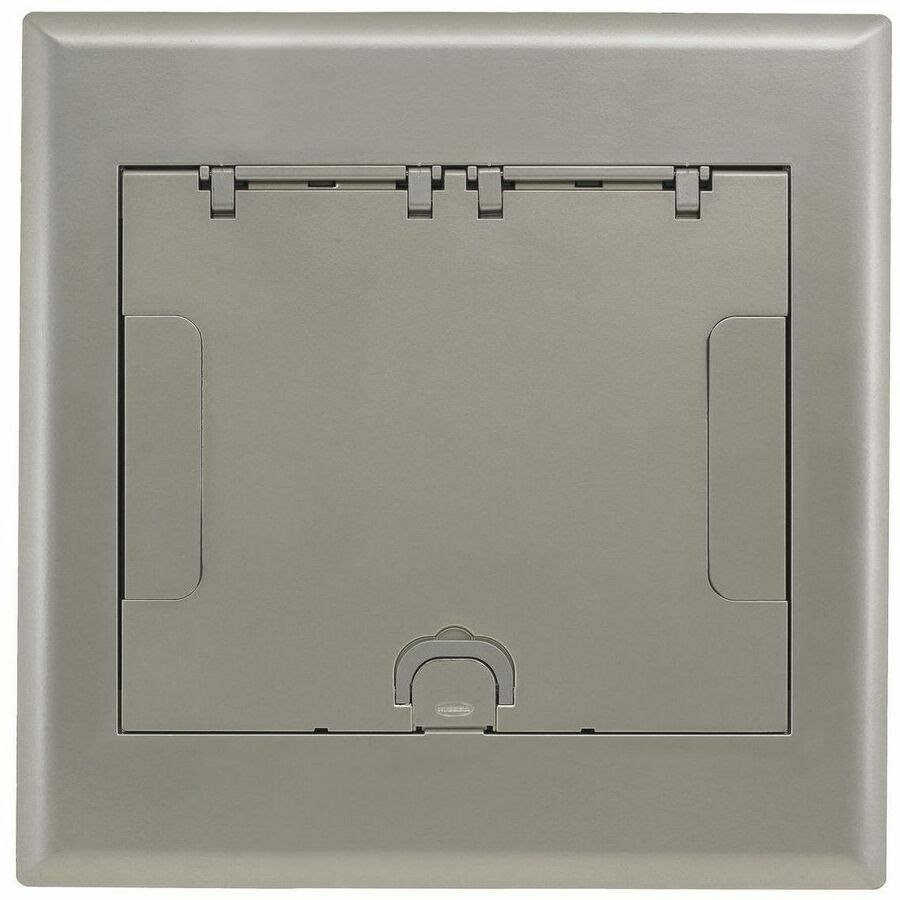 Hubbell Premise Wiring 4-Gang AFB Series, Cover Assembly, Satin Nickel Powder Paint Finish