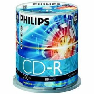 Philips CR7D5NB00/00 CD Recordable Media - CD-R - 52x - 700 MB - 100