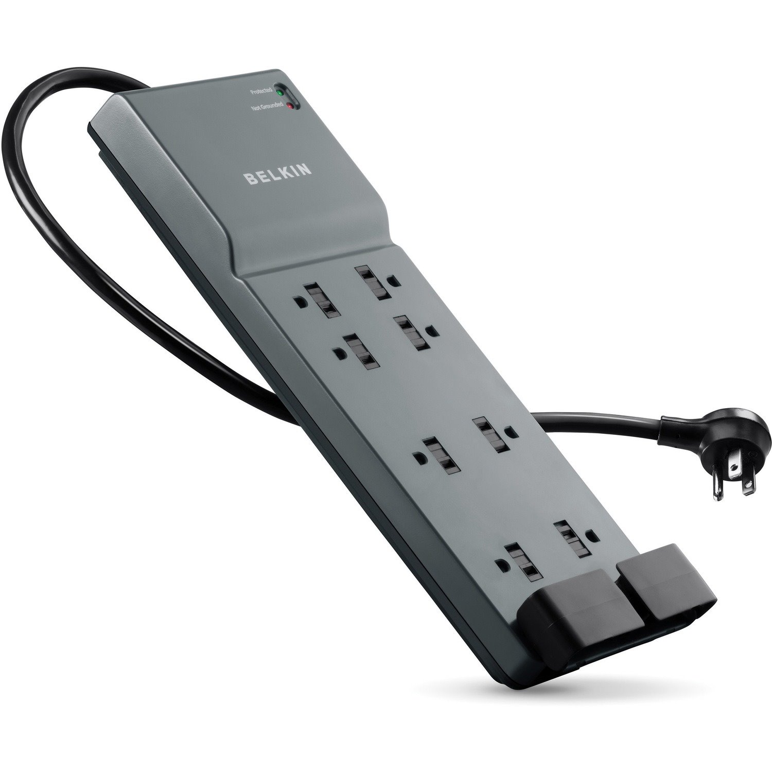 Belkin 8 Outlet Home/Office Surge Protector with telephone protection - 6 foot Cable - Black - 3550 Joules