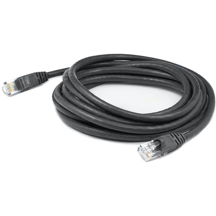AddOn 2ft Black CAT 6 PVC Ethernet Cable Snagless Bubble Boot RJ-45 M/M