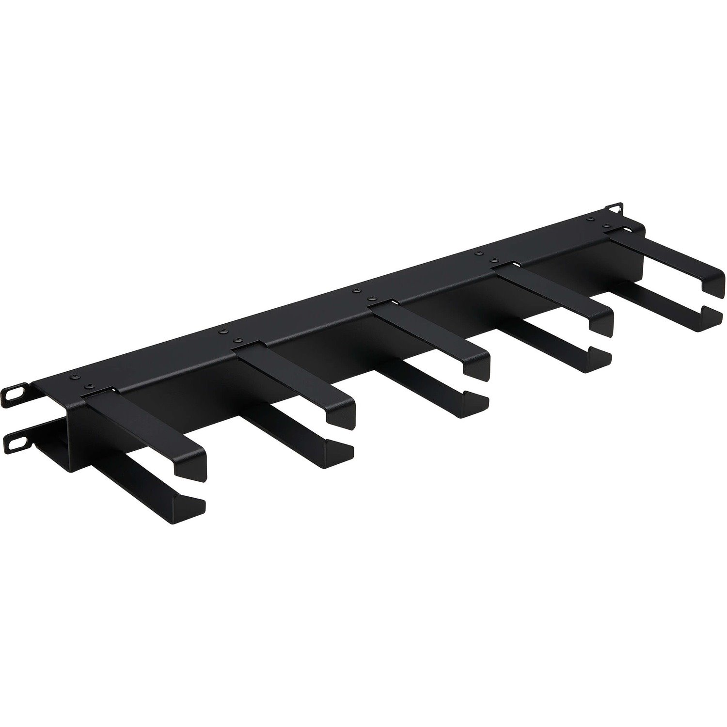 Eaton Tripp Lite Series Horizontal Cable Manager - Metal Rings, Black, 1U
