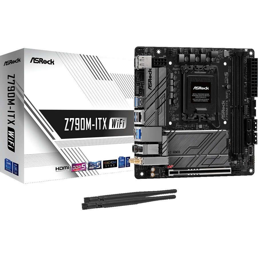 ASRock Z790M-ITX WIFI Gaming Desktop Motherboard - Intel Z790 Chipset - Socket LGA-1700 - Mini ITX