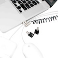 Compulocks T-bar Security Keyed Coiled Cable Lock Black
