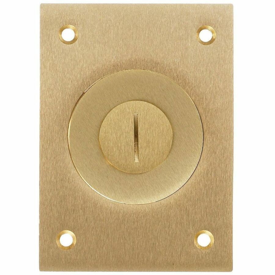 Hubbell Wiring Device-Kellems 1-Gang Cover, Rectangular, Combination 2-1/8"X 3/4" Threaded Opening, Brass