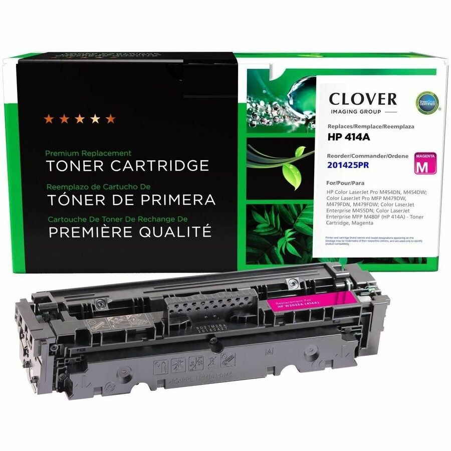 Clover Imaging Remanufactured Magenta Toner Cartridge (Reused OEM Chip) for HP 414A (W2023A)