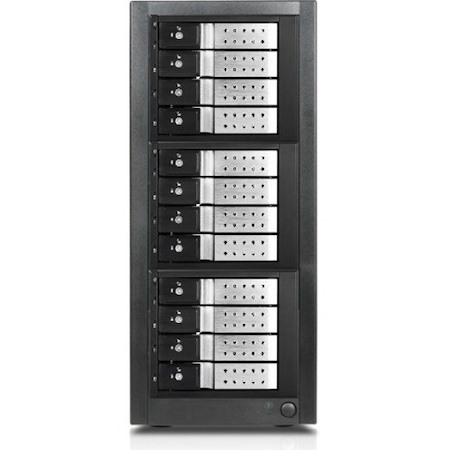 RAIDage JAGE9BT12HDSL-DE Drive Enclosure 12Gb/s SAS, SATA/600 - Mini-SAS HD Host Interface Tower - Black, Silver