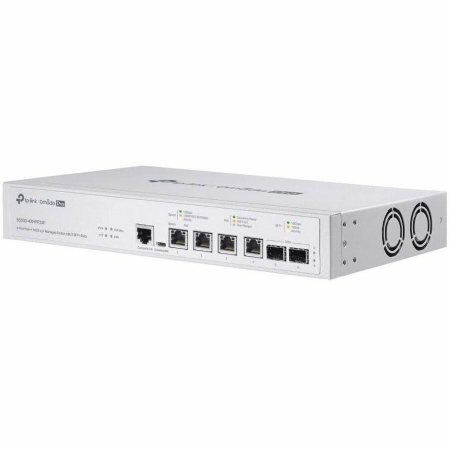 TP-Link S5500-4XHPP2XF Omada Pro 4-Port PoE++ 10GE L2+ Managed Switch with 2 SFP+ Slots