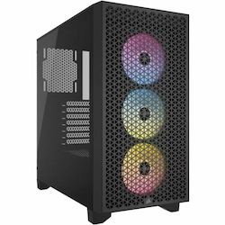 Corsair AIRFLOW Computer Case - ATX Motherboard Supported - Mid-tower - Tempered Glass, Steel - Black