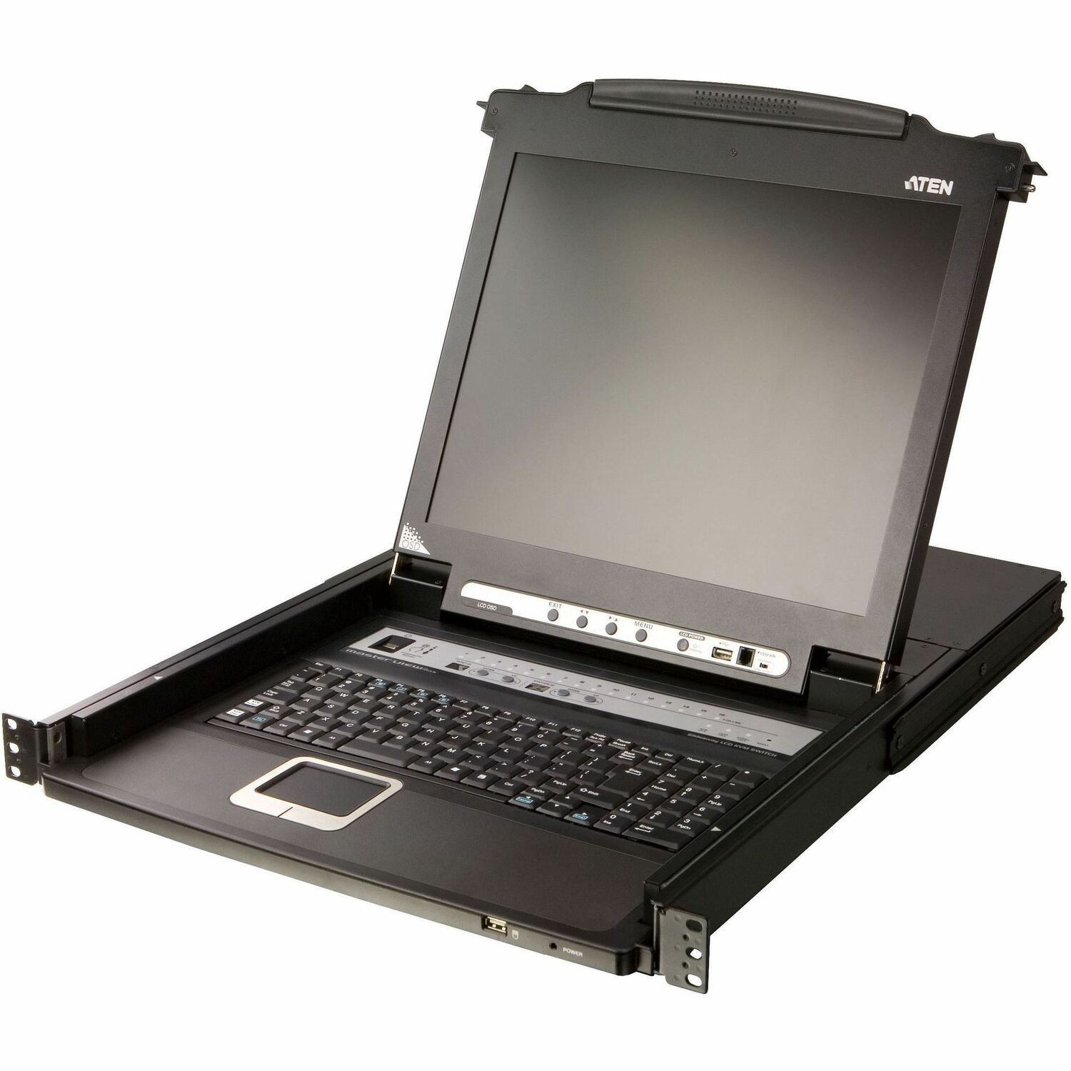 ATEN 16-Port PS/2-USB VGA Single Rail LCD KVM Switch
