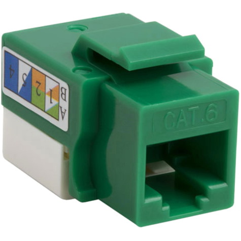 4XEM Cat6 RJ45 Keystone Jack UTP 110-Type (Green)