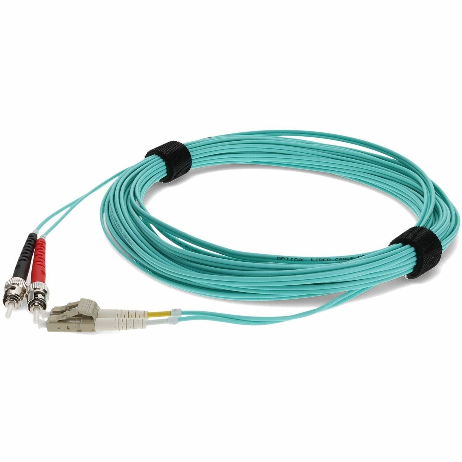 AddOn 5m ST to LC Aqua OM4 Duplex OFNR (Riser-Rated) TAA MMF (Multi Mode) Fiber Patch Cable, 50/125