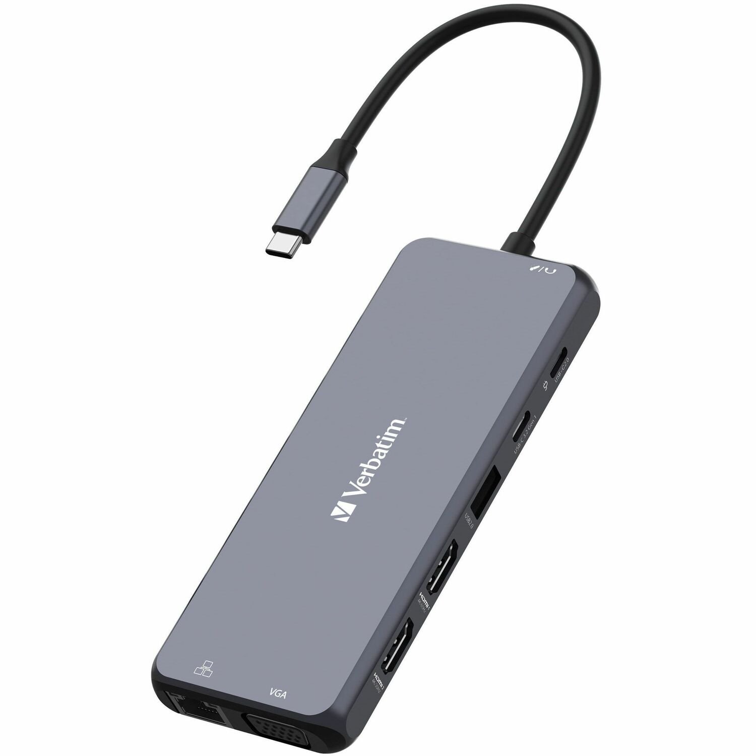 Verbatim USB Type C Docking Station for Monitor - Charging Capability - Memory Card Reader - SD