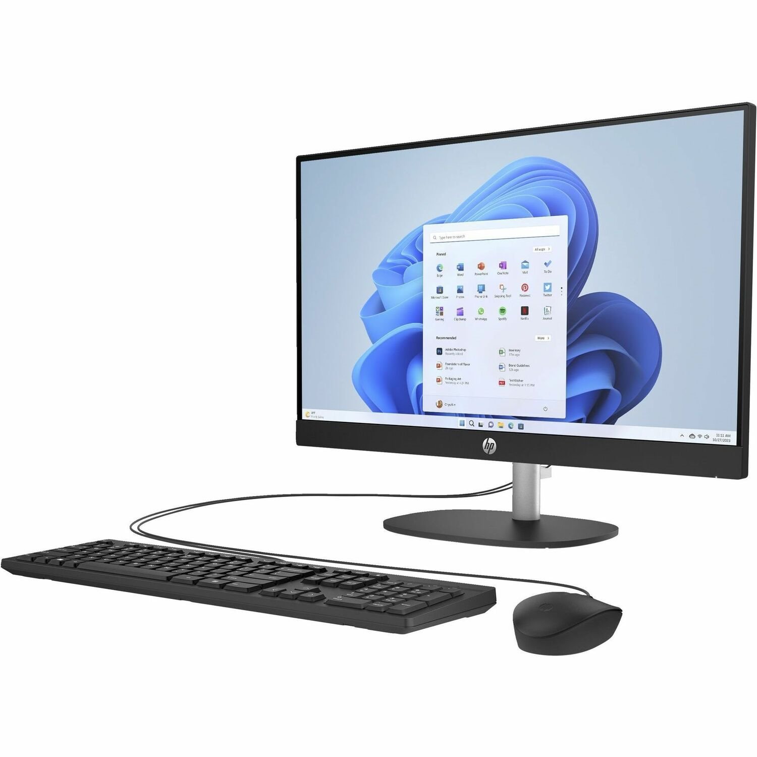 HP 24-cr0000a 24-cr0010 All-in-One Computer - AMD Athlon Silver 7120U - 8 GB - 256 GB SSD - 23.8" Full HD - Desktop - Shell White