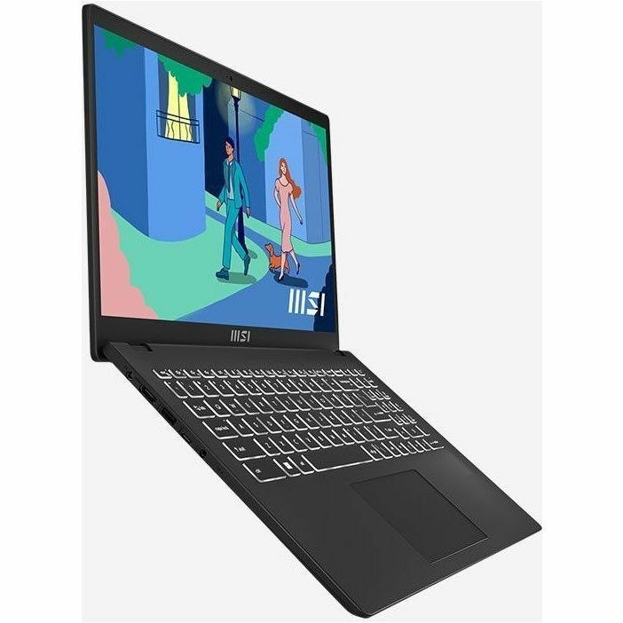 MSI Modern 15 B12M Modern 15 B12MO-828AU 15.6" Notebook - Full HD - Intel Core i7 12th Gen i7-1255U - 16 GB - 512 GB SSD - Classic Black