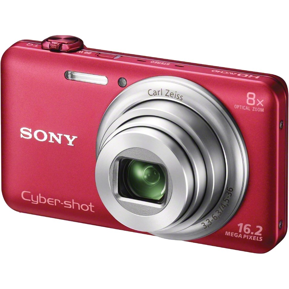 Sony Cyber-shot DSC-WX80 16.2 Megapixel Compact Camera - Red