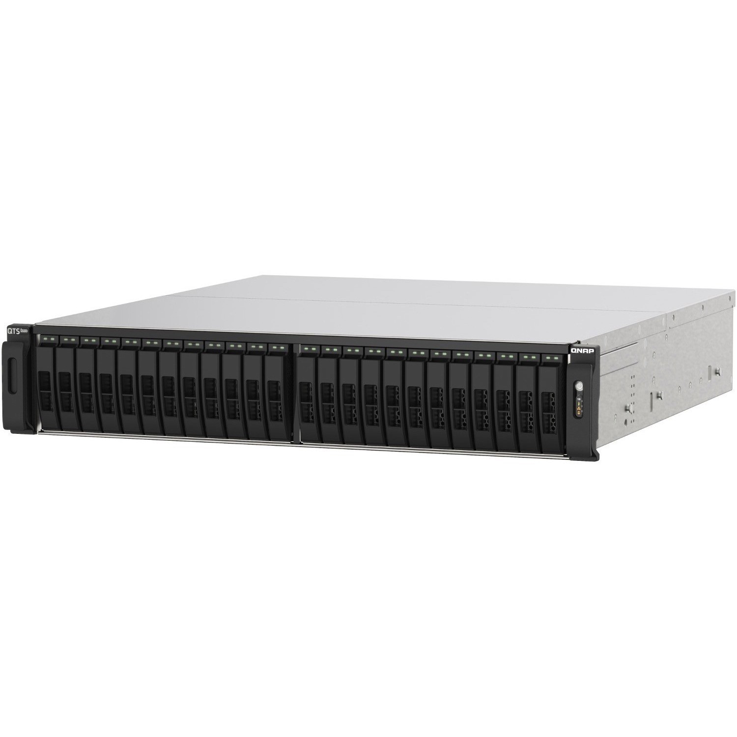 QNAP TS-H2490FU-7302P-256G 24 x Total Bays SAN/NAS Storage System - 5 GB Flash Memory Capacity - AMD EPYC 7302P Hexadeca-core (16 Core) 3 GHz - 256 GB RAM - DDR4 SDRAM - 2U Rack-mountable